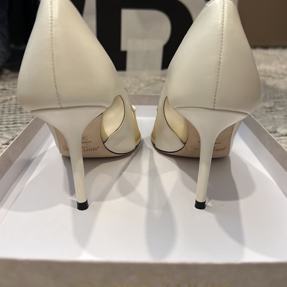 Jimmy Choo - Love 85 pump with mesh - latte / natural WORN ONCE (wedding photos) - Picture 4 of 11